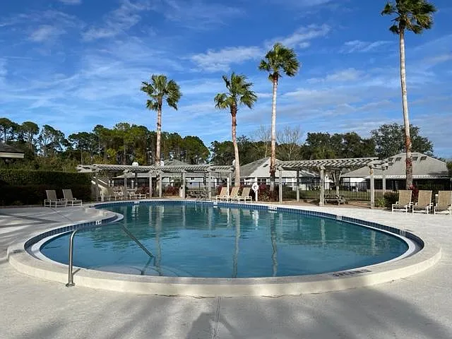 Private gated community pool area