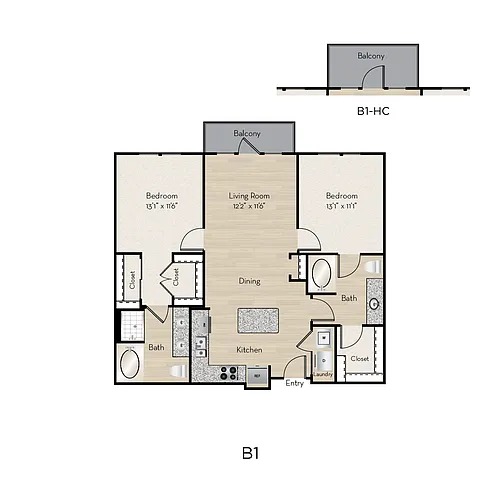 Floor plan B1-HC