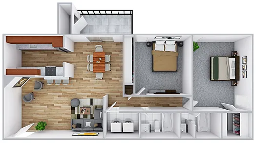Floor plan 2 BEDROOM DELUXE