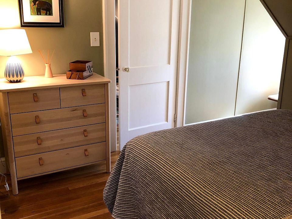 Bedroom features loads of morning and afternoon light and two closets