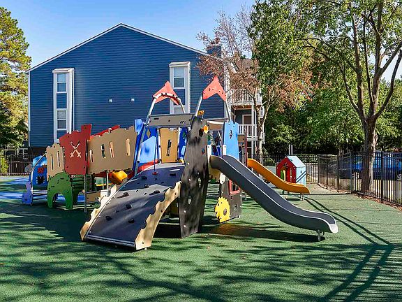 Playground areas throughout for pre-school and school-age children