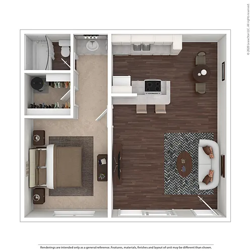 Floor plan One Bedroom