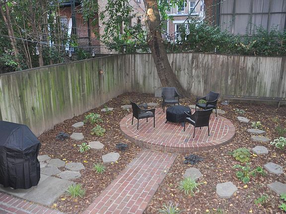 Back yard / garden is 25' x 35" or about square feet - one of a kind in Adams Morgan