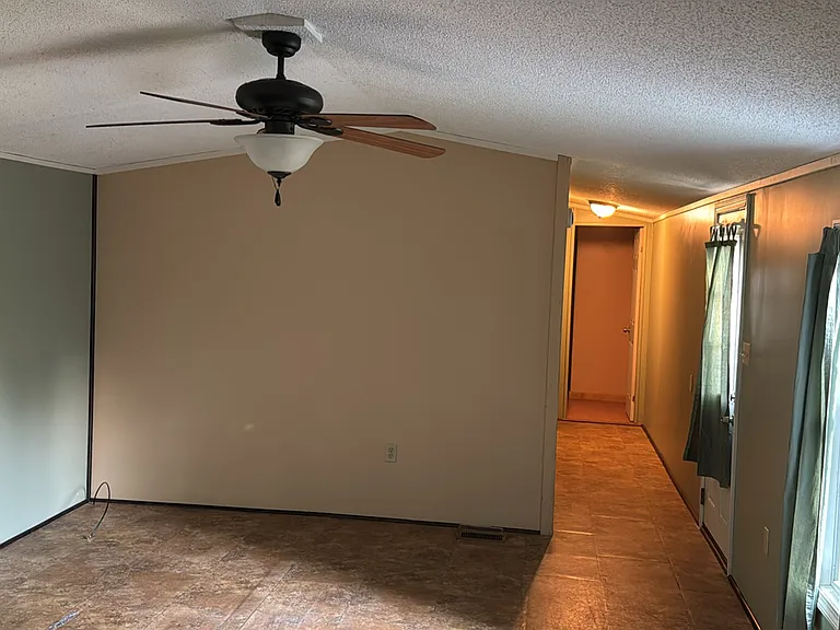 Living room with main hallway