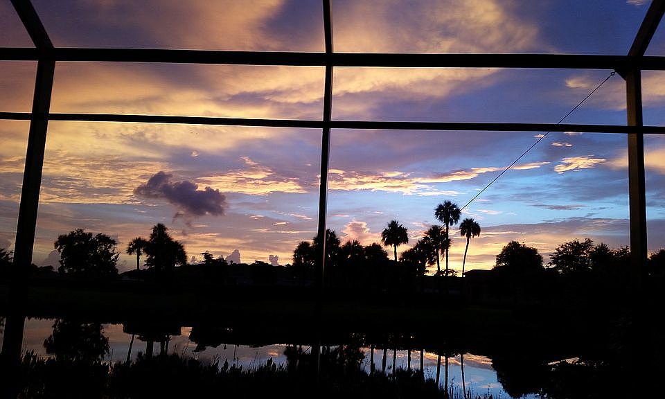 Lake view at sunset
