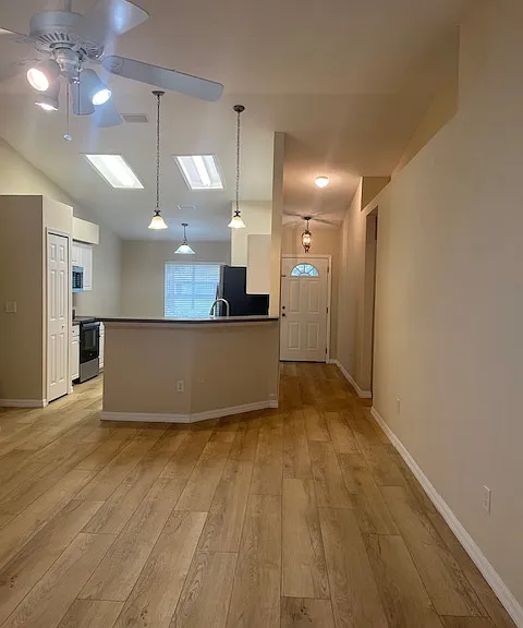 Living room to front door.