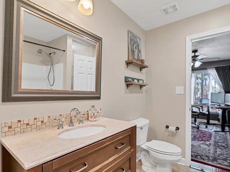 Jack and Jill Bathroom between bedroom 2 & 3.
