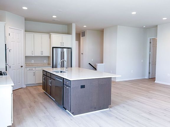The kitchen of the Matisse on homesite 1120 at Hiatt Pointe at Snowden Bridge.