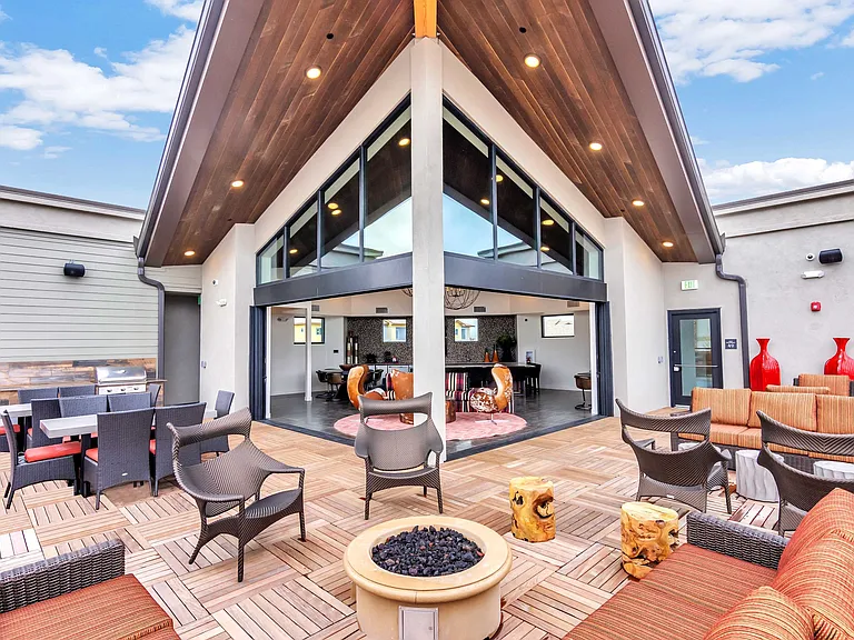 Outdoor lounge area