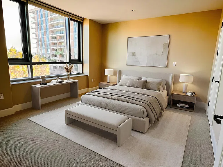 Virtually staged bedroom
