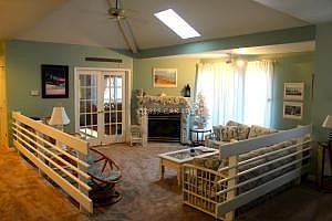 Living Room w FP & Cathedral Ceiling