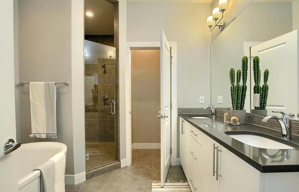 Spacious master bathroom