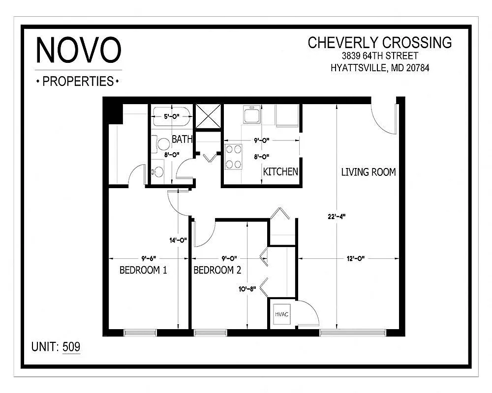 Floor plan 2 Bedroom