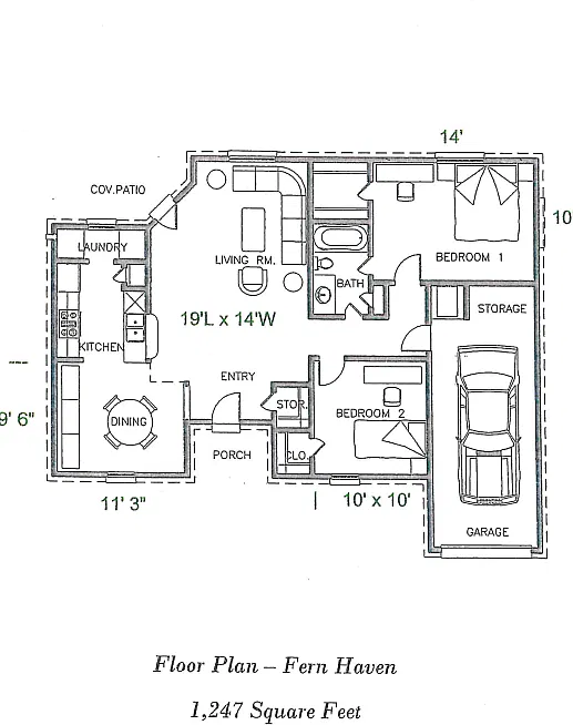 2 bed, 1.0 bath, 1247 sqft, $1,345 — Photo 2