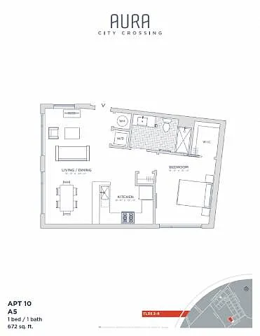 Floor plan Aura at City Crossing - A5