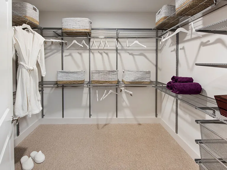 Spacious closet storage