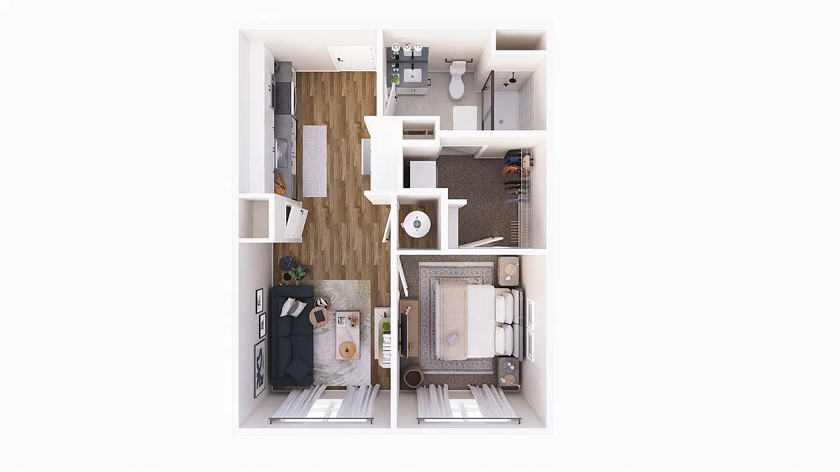 Floor plan Moore's Edge-1A