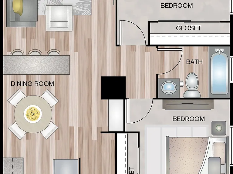 2 Bedroom 2 Bedroom
