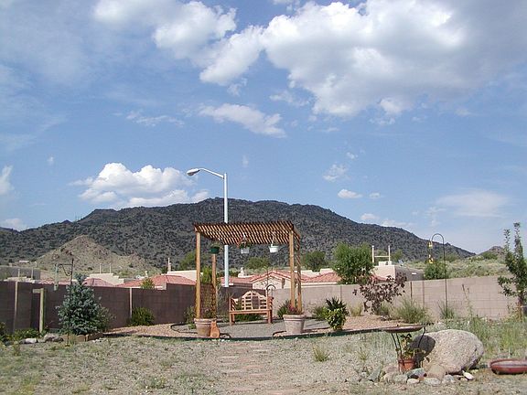 pergola, NE corner of property