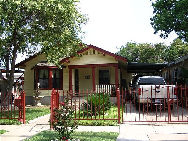 Front View with 1st carport
