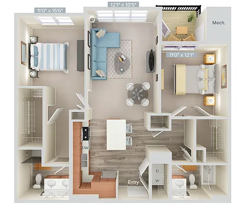 Floor plan B1-1104