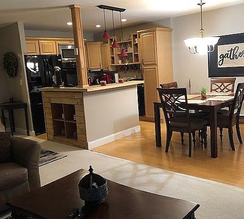 from living room to kitchen