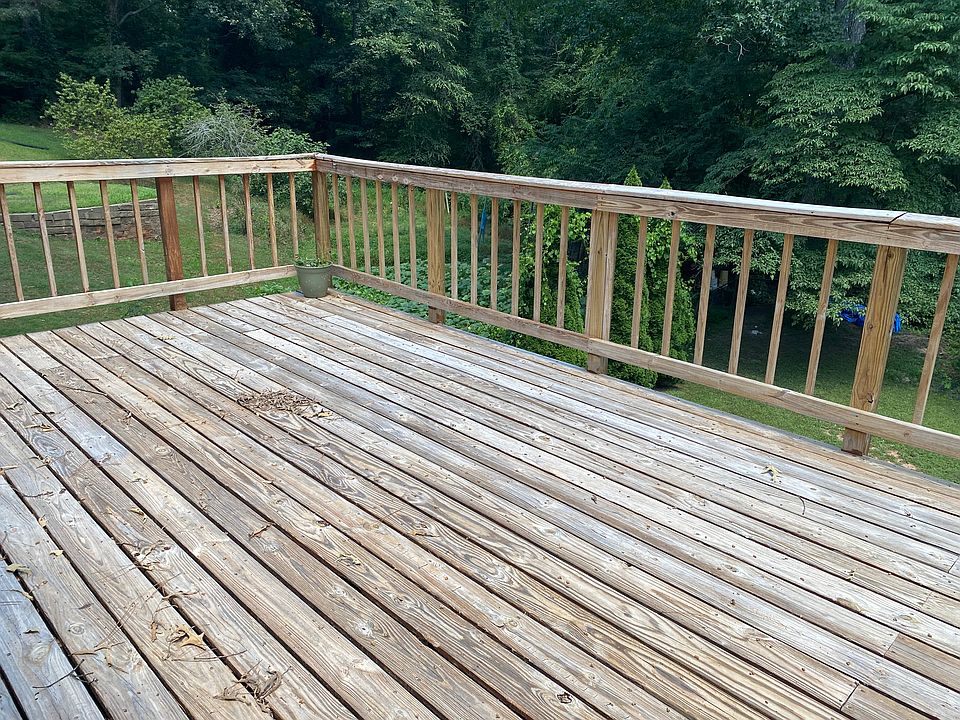 Back deck. No stairs for privacy and security.