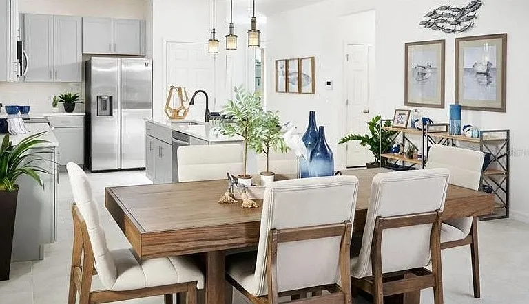 Staged Dining Area