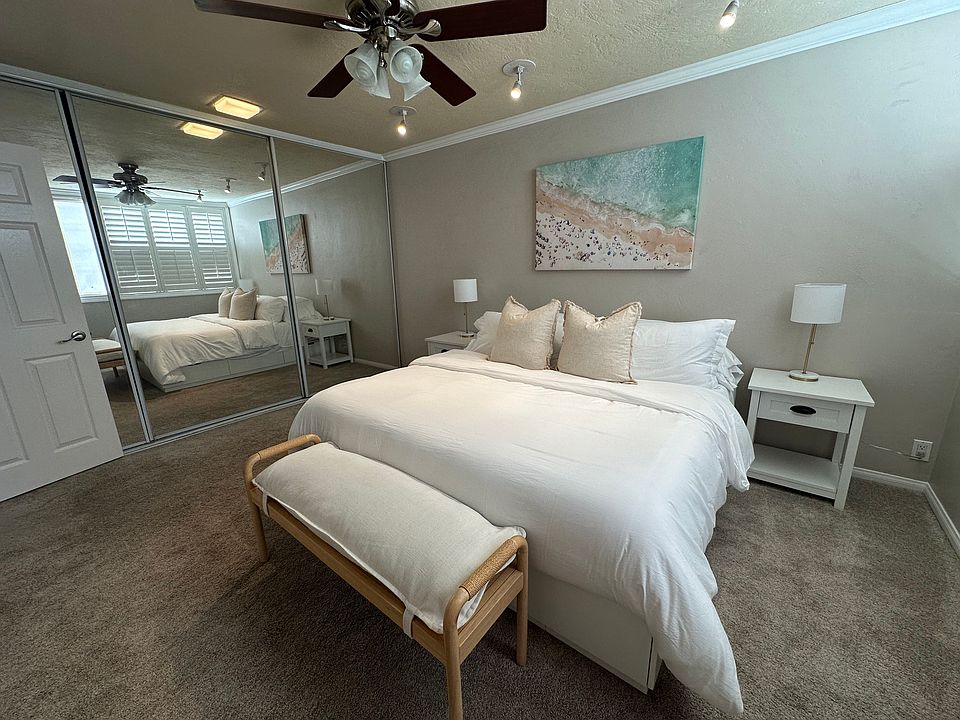 Roomy Master BR with oversized closet with built-ins + more storage in drawers underneath bed