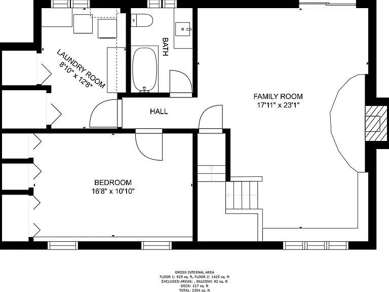 Lower level floorplan