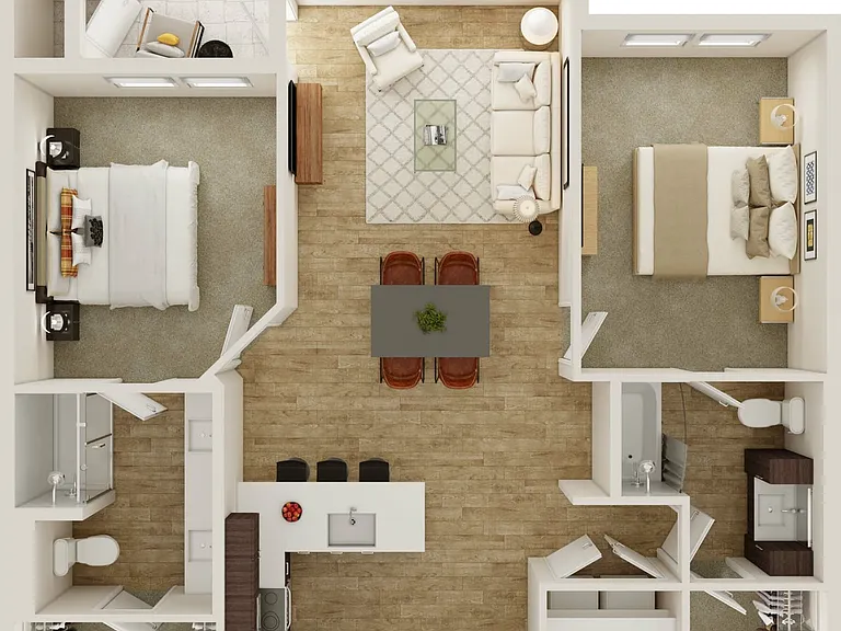 2 Bedroom | 2 Bath | 1151 SF 2 Bedroom | 2 Bath | 1151 SF