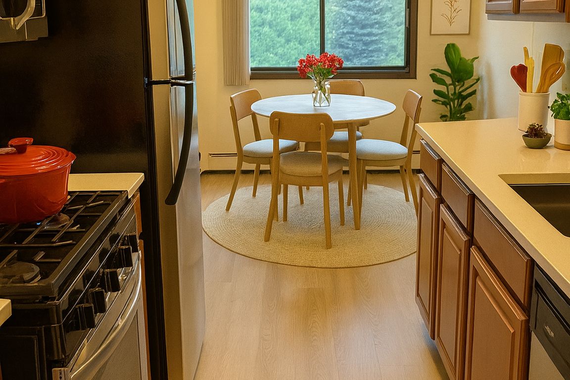 Kitchen and Dining with a View