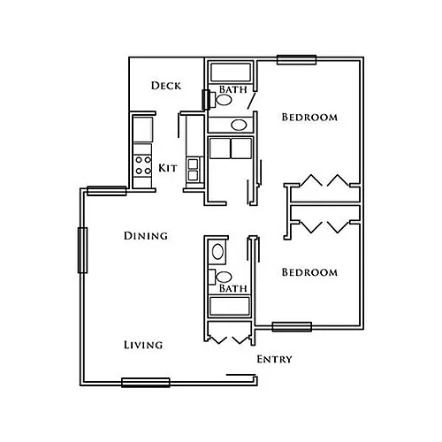 Floor plan Two Bedroom