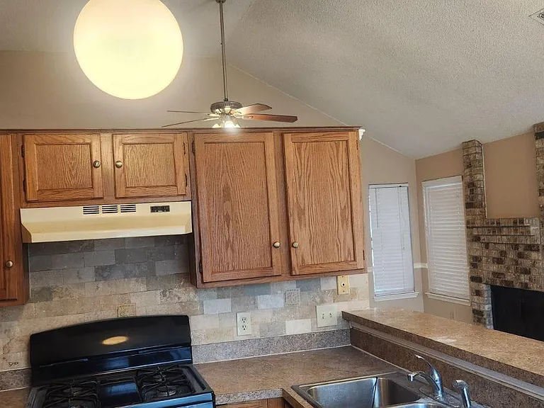 Kitchen overlooking living area