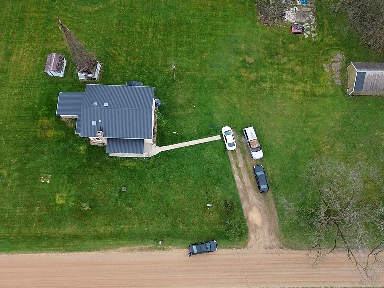 Aerial View Showing Spacious Country Setting & Yard
