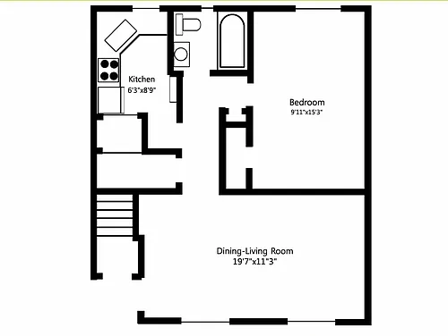 Floor plan One Bedroom
