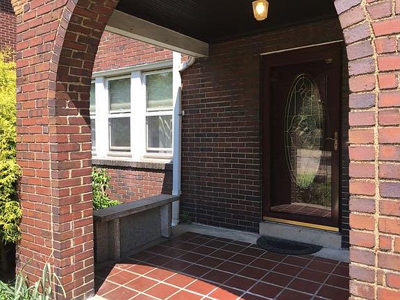 Stone bench at entry way.