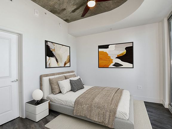 Bedroom with Wood-Style Plank Flooring
