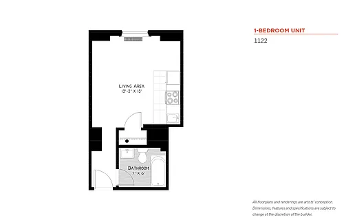 Floor plan One Bedroom