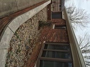 Front walk and flower bed