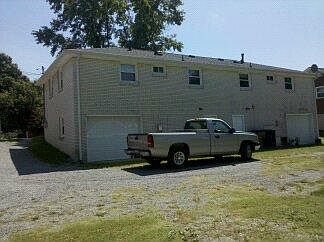 backside showing garage door