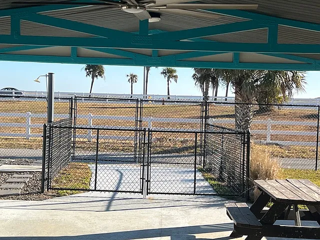Beach view from carport