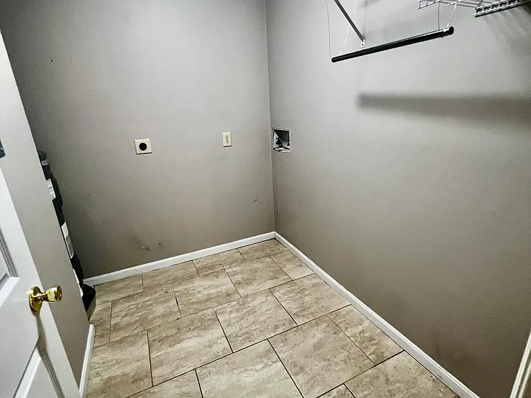Laundry room with washer and dryer be installed before move-in