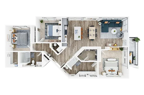 Floor plan Three Bedroom | C1
