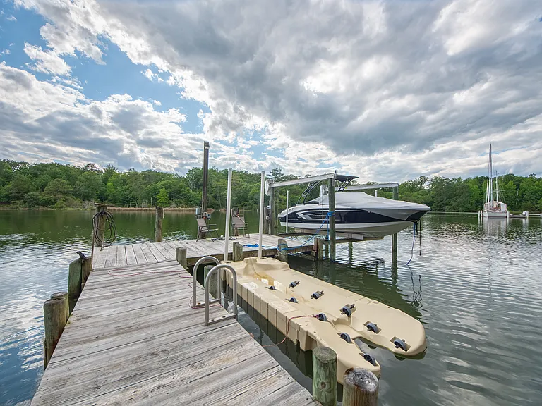 Dock with 7000 lb lift and jetski dock.