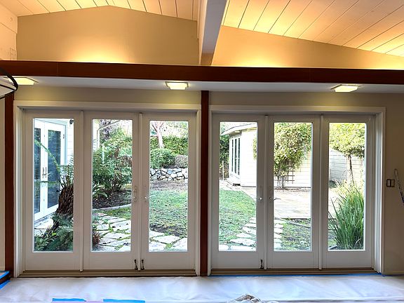 Two French Door connects to outdoor living