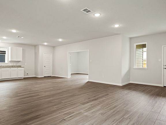 Family Room to Dining Area, Kitchen, and Flex Room