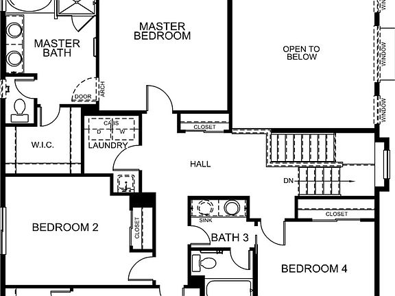 This floor plan is for illustrative purposes only and is subject to change without notice or obligation. Dashed lines represent optional features and may not be selected in this home. Please call your Cordera sales agent for specific information.