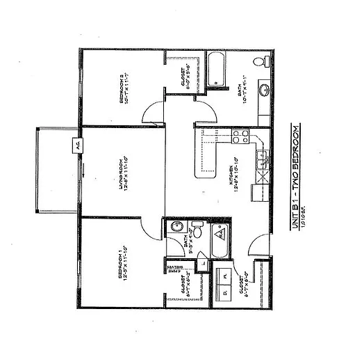 Floor plan Hidden Point 2 - 2 Bed - 2 Bath