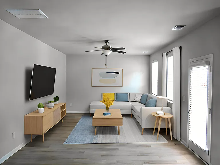 Living room picture is Virtually Staged actual furniture will be provided soon!